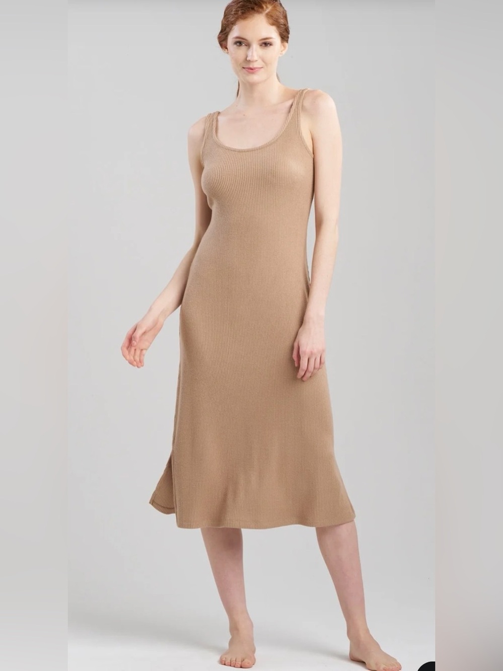 NATORI EDIT Latte Eden Dream Slip Dress Size Medium